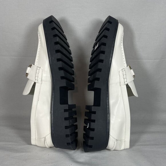 Open Edit Women's White Square Toe Lug Soles Loafers Shoe Size 8.5-NEW - Picture 6 of 8
